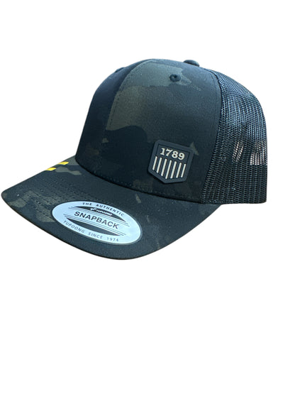 USMS PVC 1789 LOGO TAN/BLACK YP CLASSIC HAT-STC39