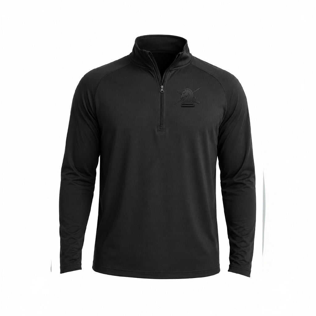 ICE FUGITIVE OPS (NO TEXT) EMBROIDERED ON 1/4 ZIP PULLOVER SPORT-TEK STRETCH ST850