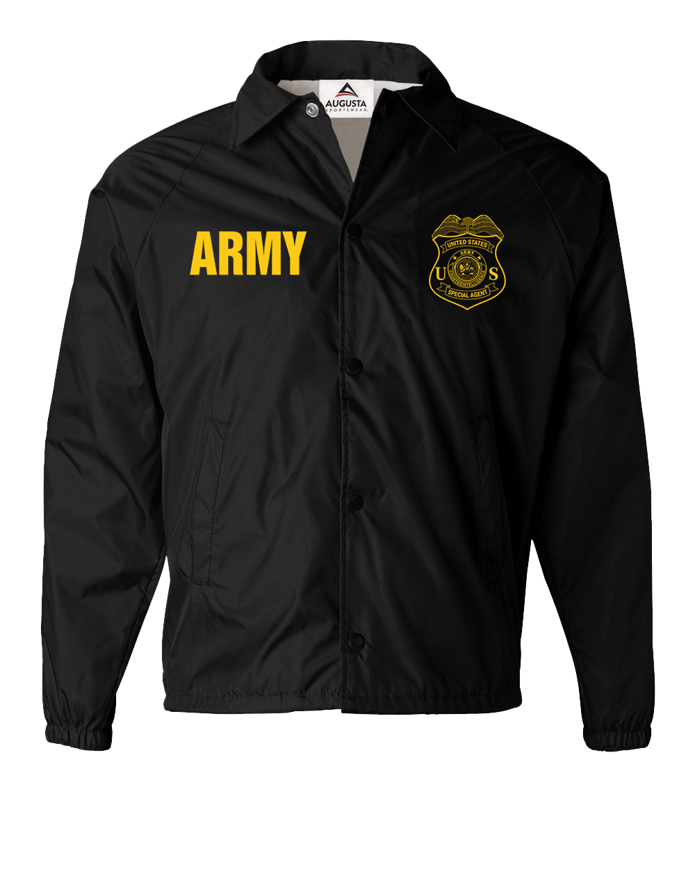 NEW! PRINTED ARMY CI RAID JACKET-3100-BLACK/GOLD