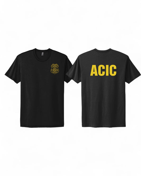 NEW ARMY CI RAID SHIRT, SOFT COTTON 3600-BLACK/GOLD INK