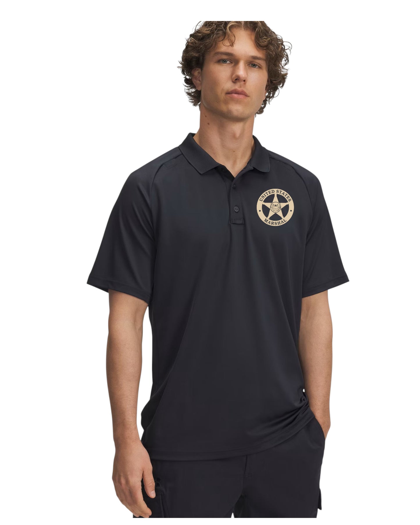 UA TACTICAL PERFORMACE POLO W/ PRINTED USMS STAR-6004146