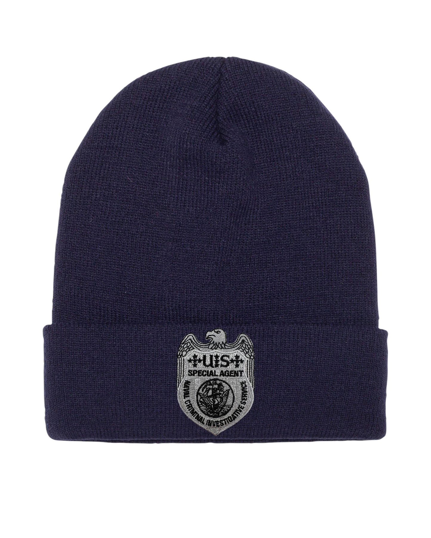 NCIS SPECIAL AGENT BADGE ON CUFFED KNIT BEANIE