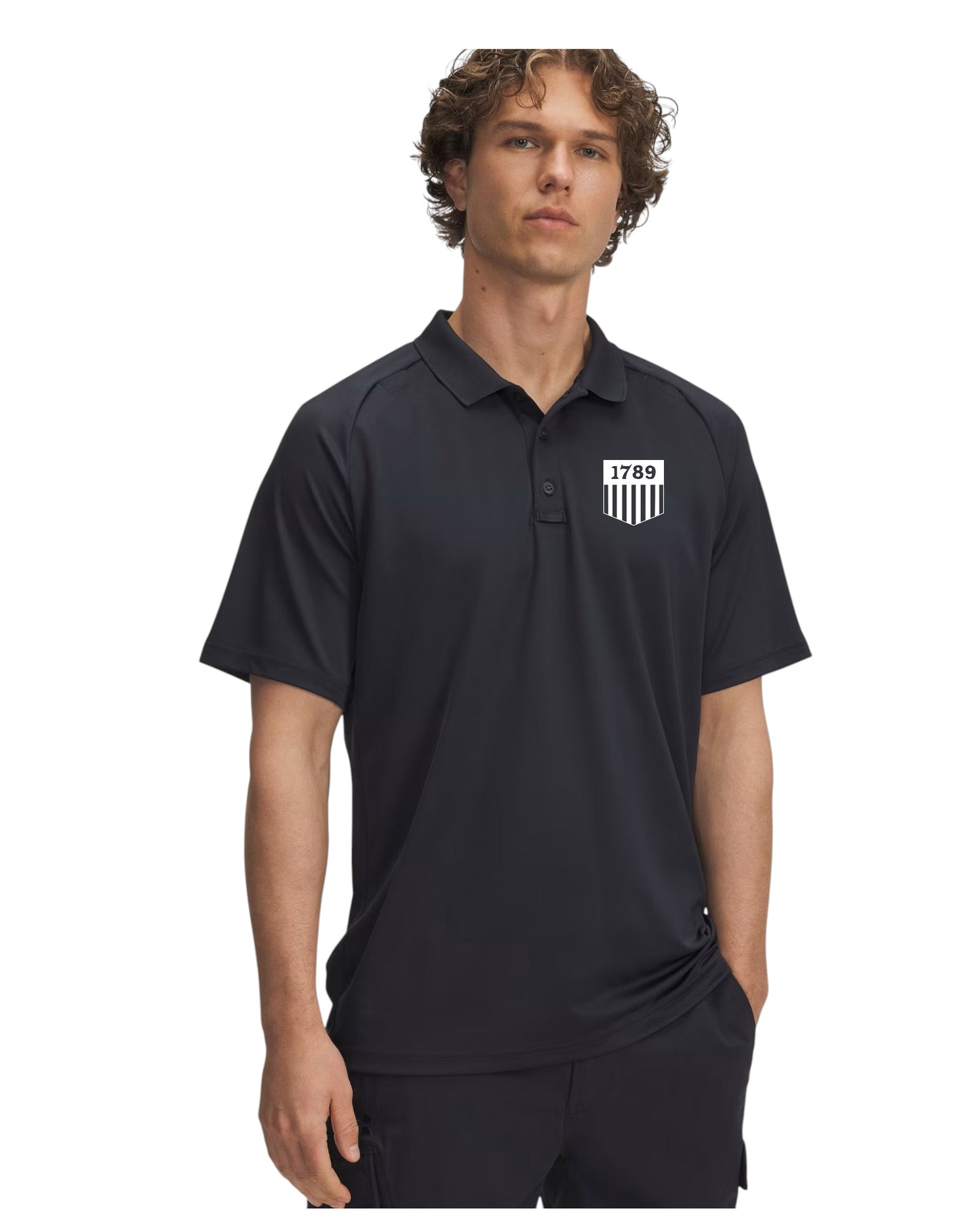 UA TACTICAL PERFORMANCE POLO W/ PRINTED 1789 SHIELD-600416