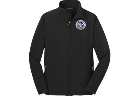 MEN'S SOFT SHELL JACKET DHS SEAL EMBROIDERED