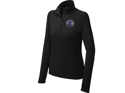 WOMEN'S DHS SPORT TEK SPORT WICK STRETCH 1/2 ZIP PULLOVER-LST850