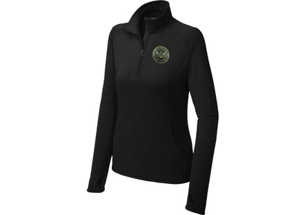 WOMEN'S DHS SPORT TEK SPORT WICK STRETCH 1/2 ZIP PULLOVER-LST850