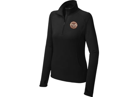 WOMEN'S DHS SPORT TEK SPORT WICK STRETCH 1/2 ZIP PULLOVER-LST850