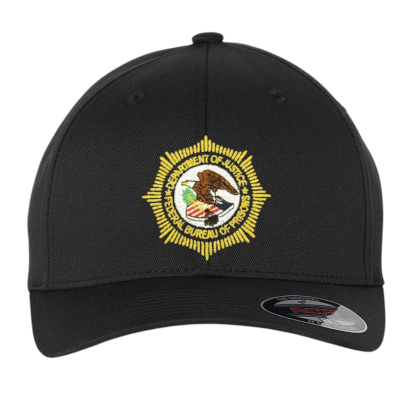 BOP EMBROIDERED BADGE or Seal ON FLEXFIT HAT