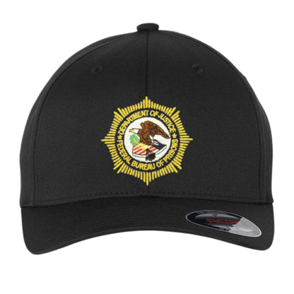 BOP EMBROIDERED BADGE or Seal ON FLEXFIT HAT