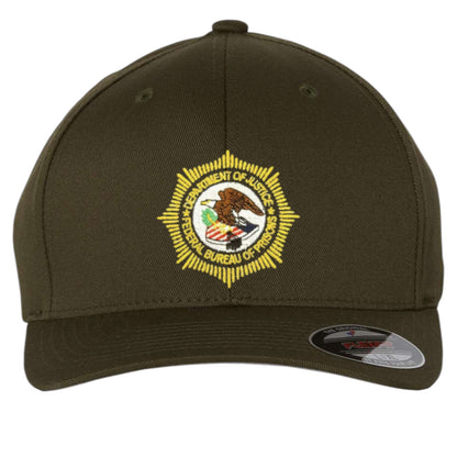 BOP EMBROIDERED BADGE or Seal ON FLEXFIT HAT