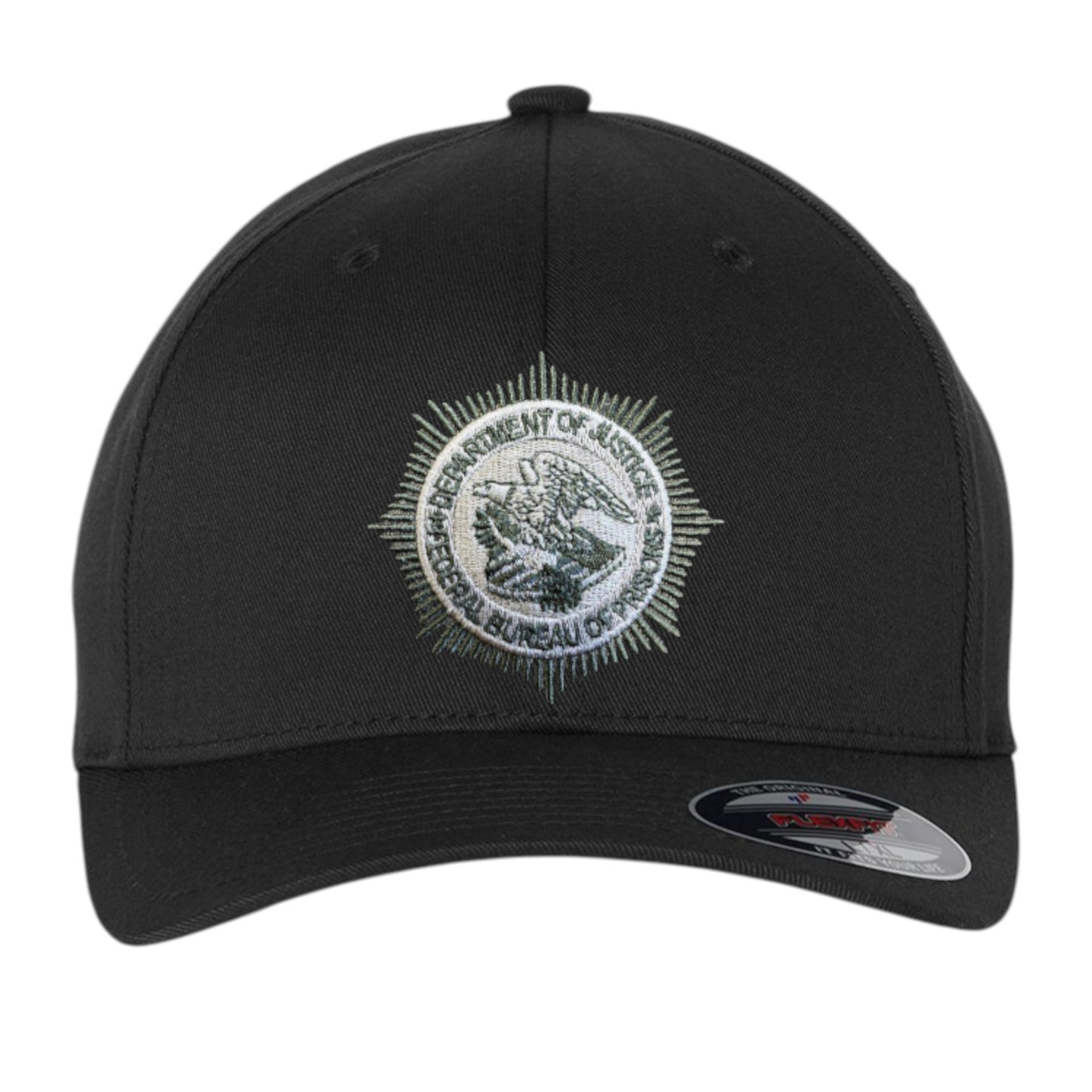 BOP EMBROIDERED BADGE or Seal ON FLEXFIT HAT