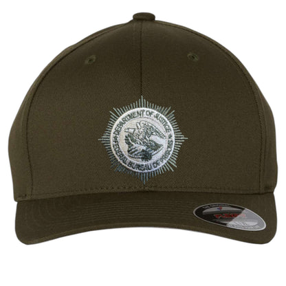 BOP EMBROIDERED BADGE or Seal ON FLEXFIT HAT