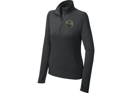 WOMEN'S DHS SPORT TEK SPORT WICK STRETCH 1/2 ZIP PULLOVER-LST850