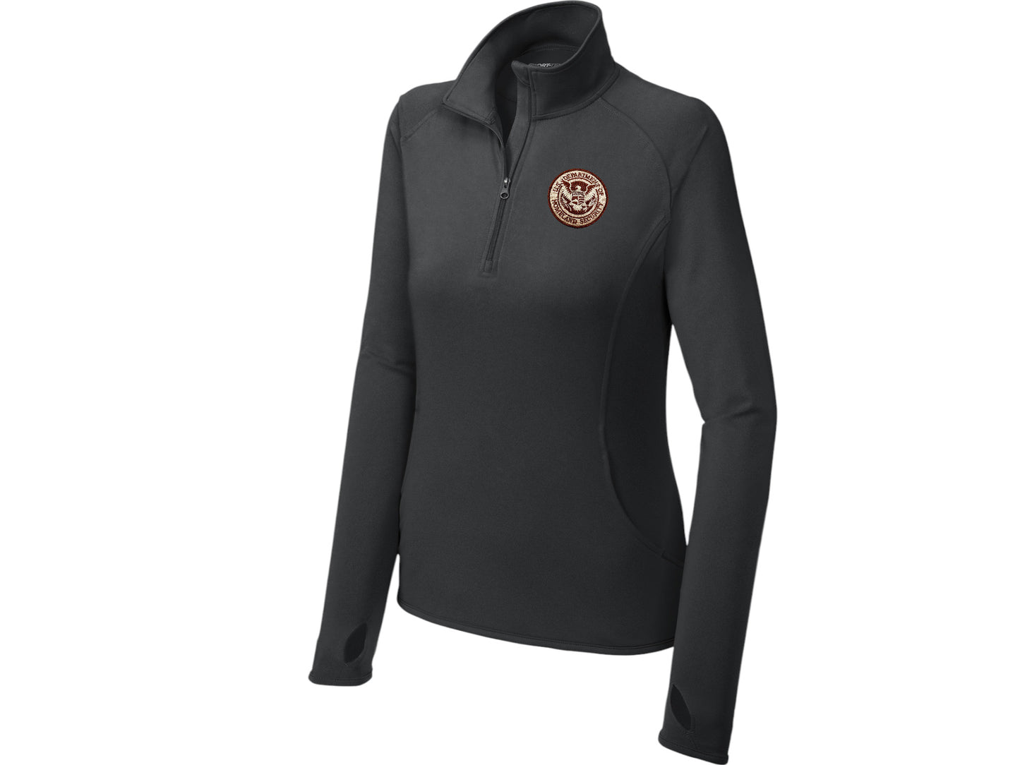 WOMEN'S DHS SPORT TEK SPORT WICK STRETCH 1/2 ZIP PULLOVER-LST850