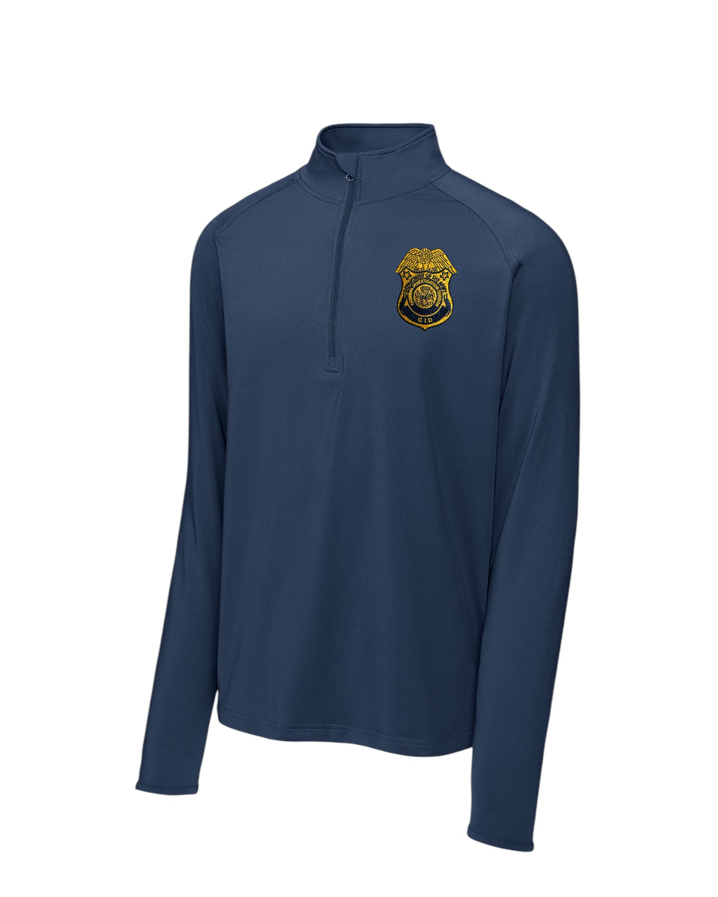 ARMY CID EMBROIDERED SPORT WICK STRETCH 1/2 ZIP PULLOVER-ST850