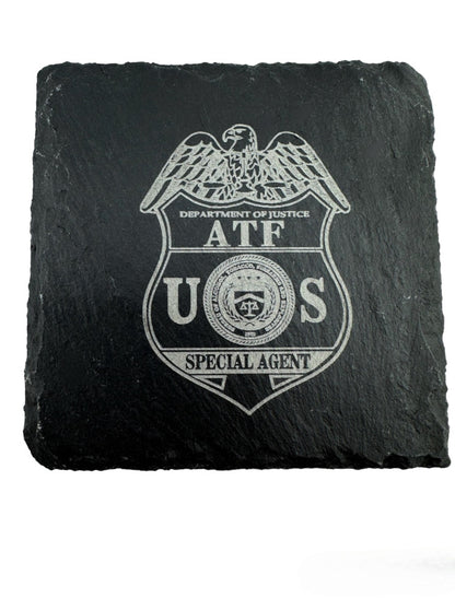 4X4 SQUARE SLATE COASTER LASER ENGRAVED