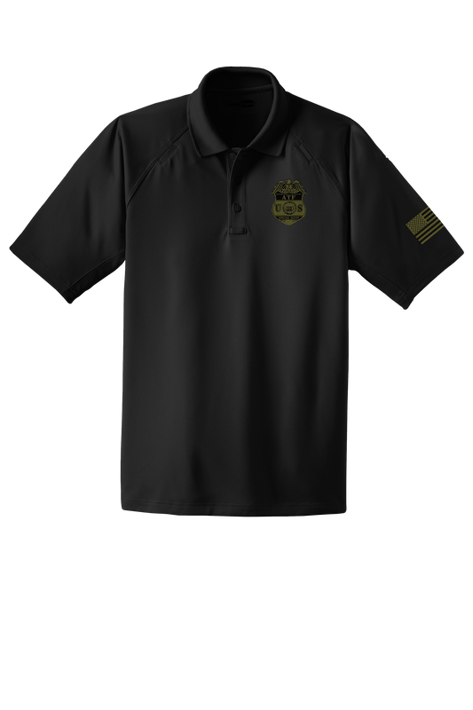 ATF CS410 BLACK MEN'S TACTICAL POLO