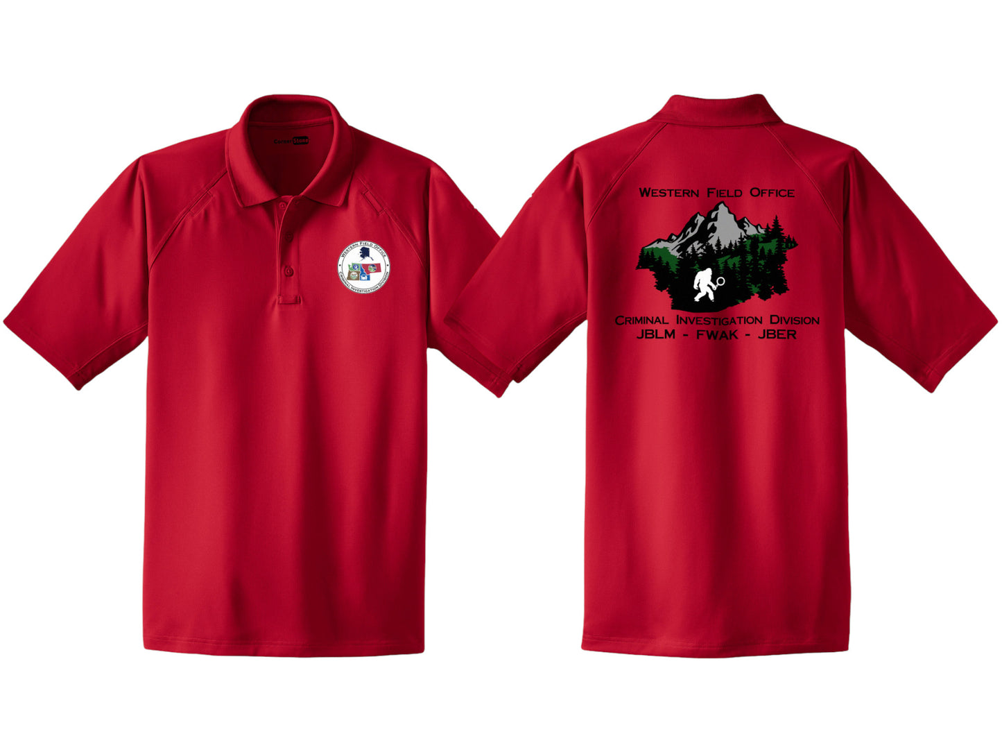 MEN'S WESTERN FIELD OFFICE CID PRINTED- CORNERSTONE POLO-CS410