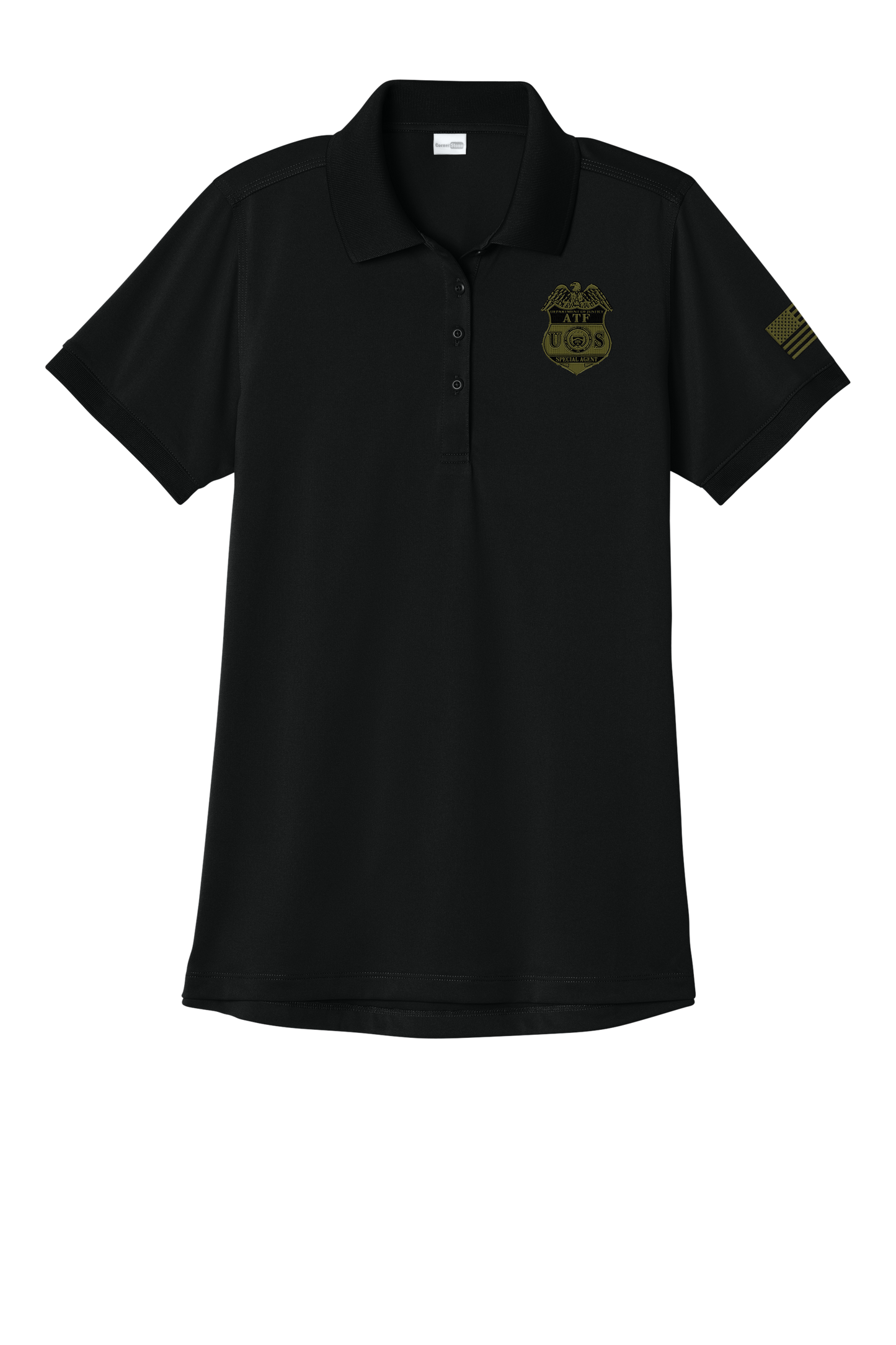 ATF CS451 BLACK LADIES WORKWEAR PRO POLO