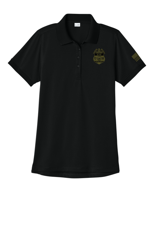 ATF CS451 BLACK LADIES WORKWEAR PRO POLO