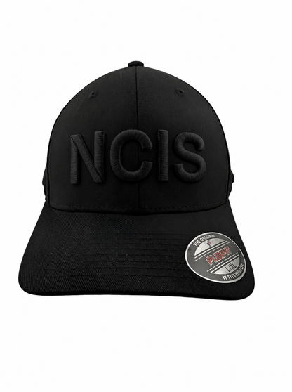NCIS EMBROIDERED "BLACKOUT" LETTERS FLEXFIT HAT-BLACK