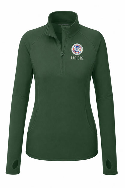 WOMEN'S USCIS SPORT TEK SPORT WICK STRETCH 1/2 ZIP PULLOVER-LST850