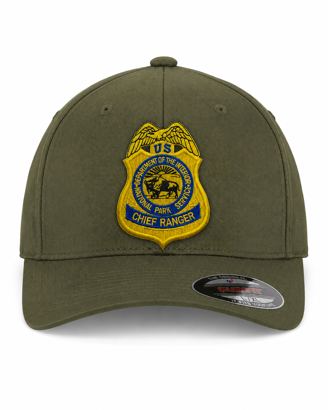 NPS CHIEF RANGER BADGE ON FLEXFIT HAT