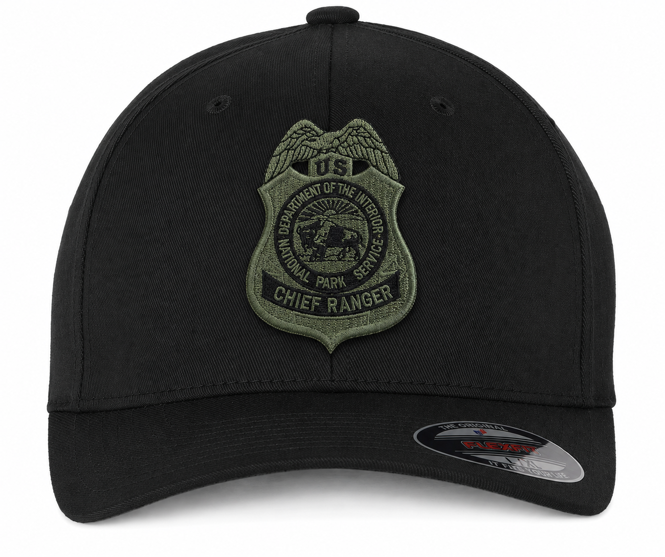 NPS CHIEF RANGER BADGE ON FLEXFIT HAT