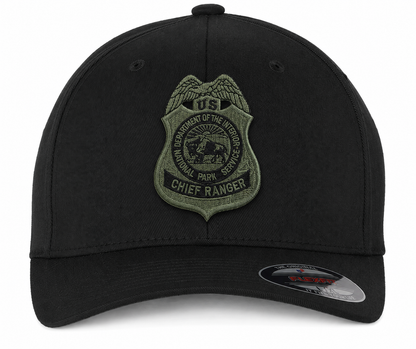 NPS CHIEF RANGER BADGE ON FLEXFIT HAT