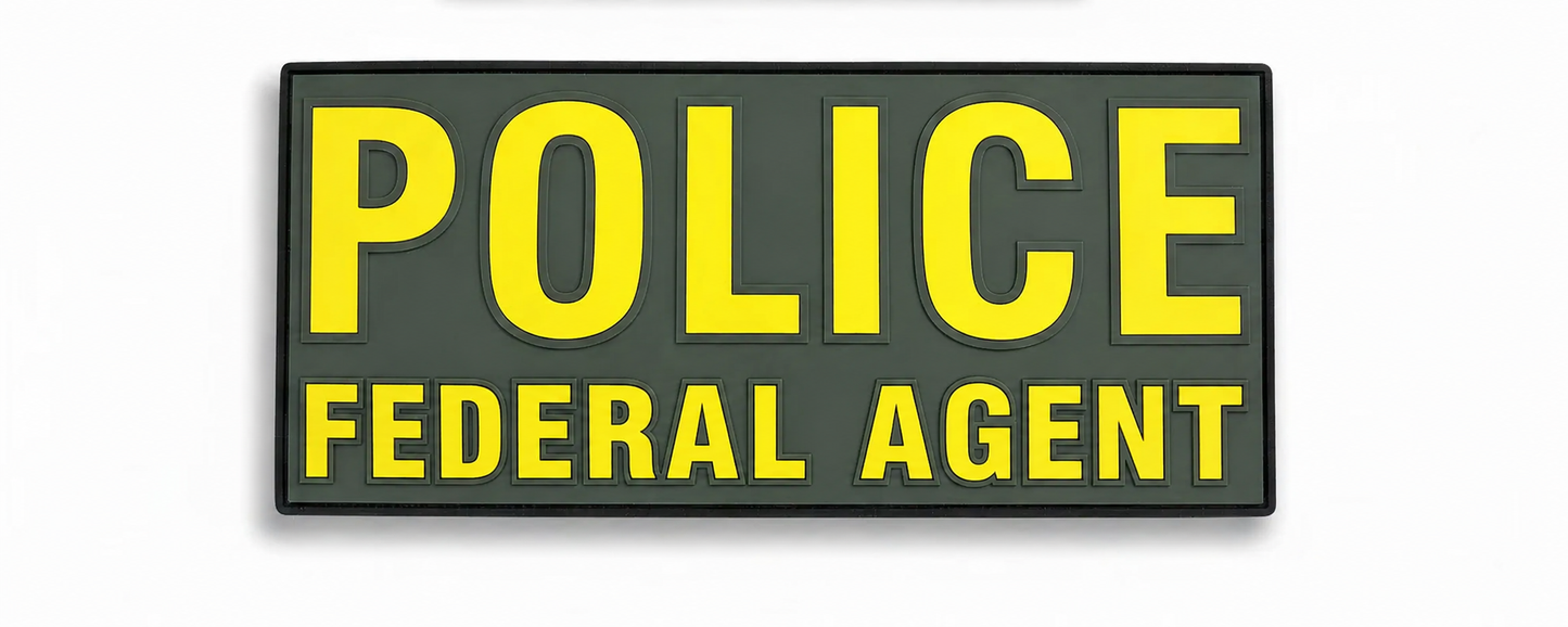 NEW! POLICE FEDERAL AGENT 6X3 PATCH