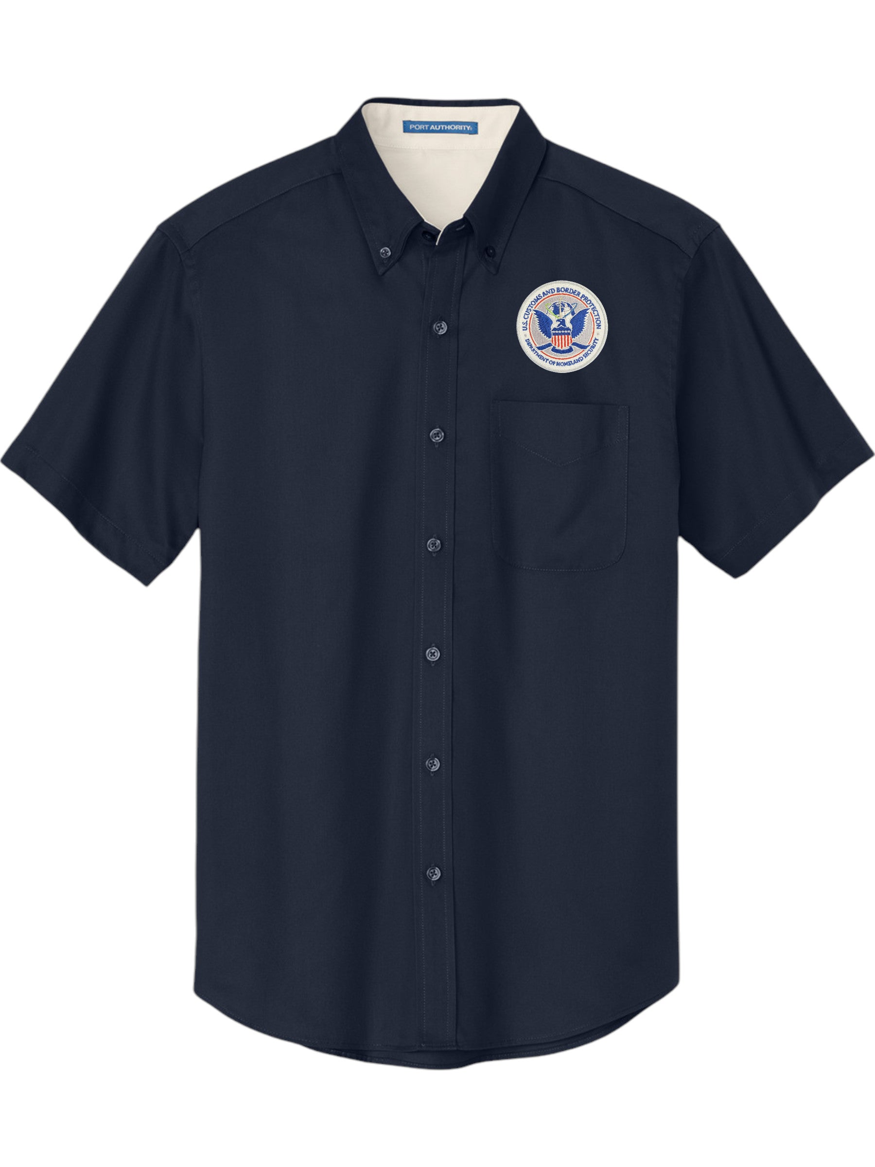 MEN'S CBP SEAL BUTTON UP DRESS SHIRT-S508  Sally's Cop Shop