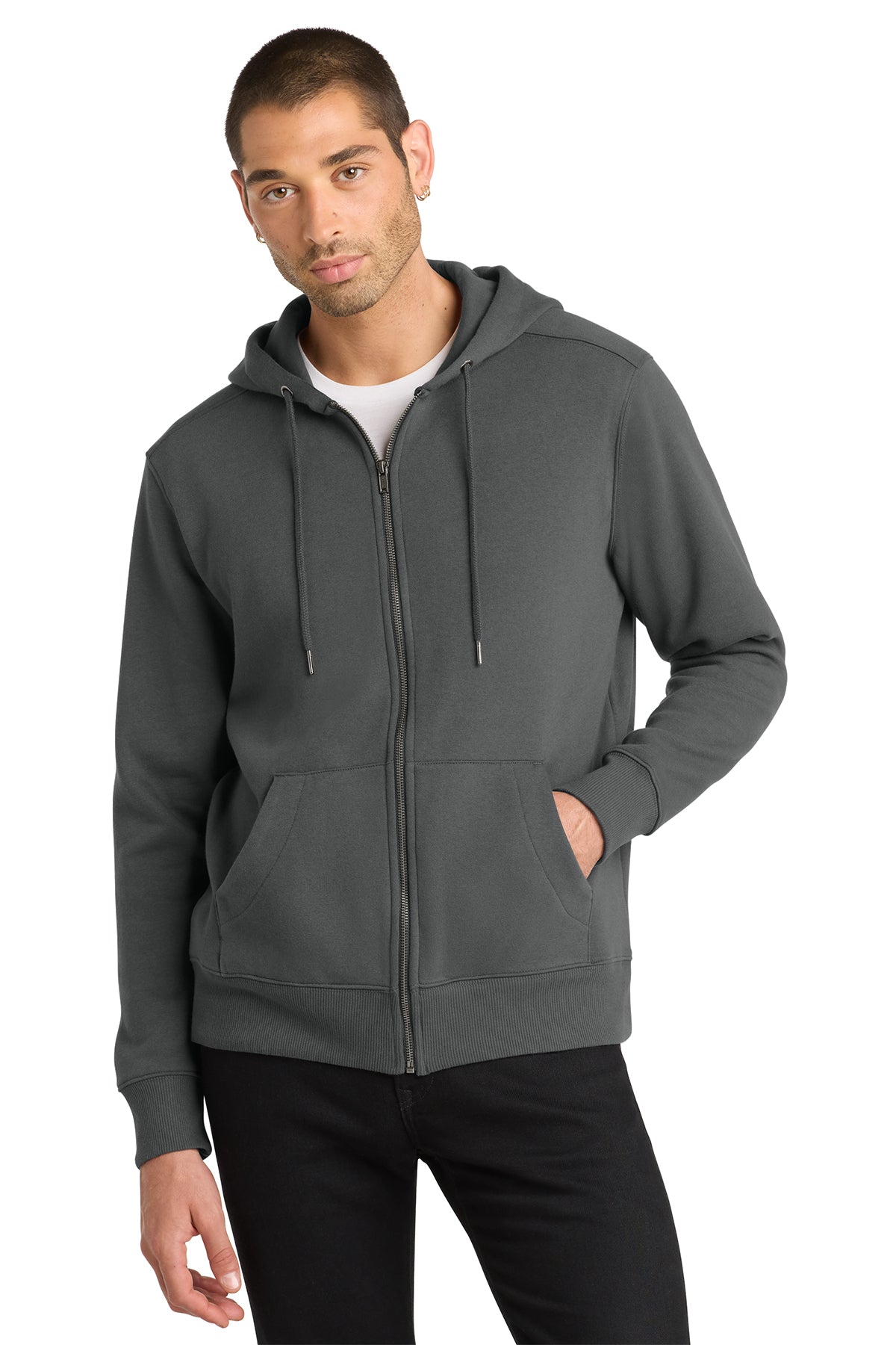 DT1103 FLEECE FULL ZIP HOODIE