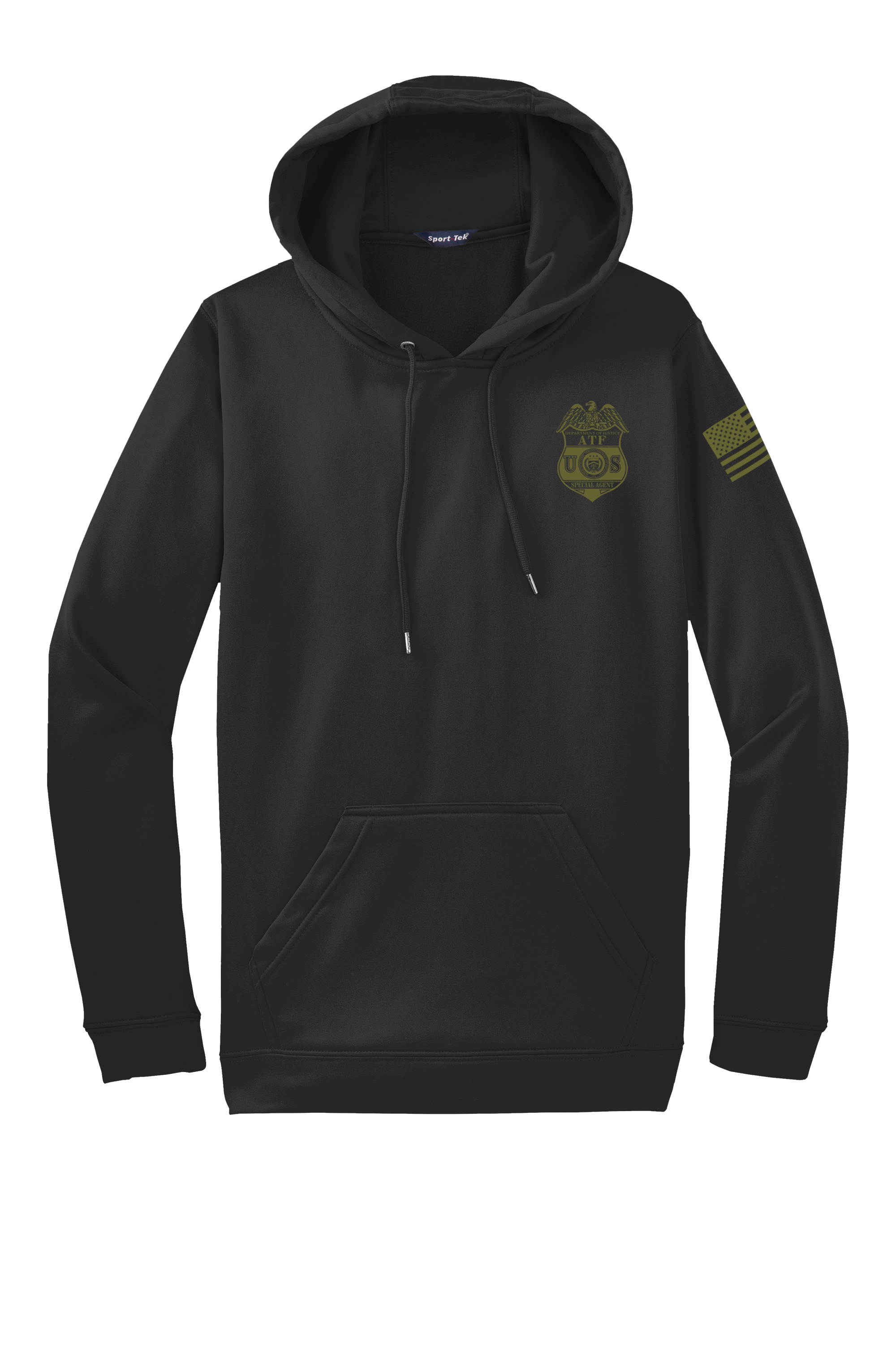 ATF BLACK WICKING HOODED PULLOVER-F244 - OD GREEN INK – Sally's Cop Shop