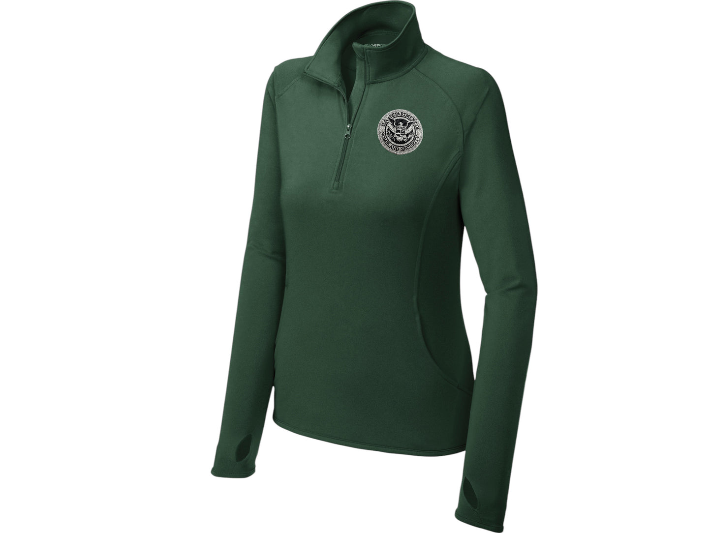 WOMEN'S DHS SPORT TEK SPORT WICK STRETCH 1/2 ZIP PULLOVER-LST850