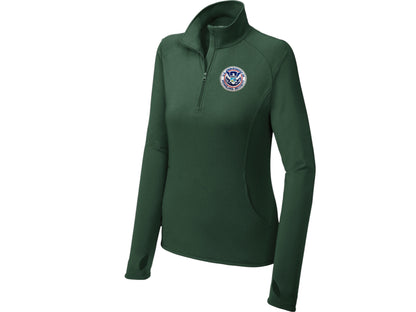 WOMEN'S DHS SPORT TEK SPORT WICK STRETCH 1/2 ZIP PULLOVER-LST850