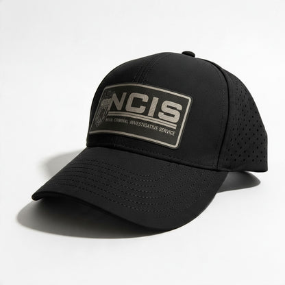 NCIS LOGO LEATHERETTE PATCH ON SCS BRAND PERFORATED MESH HAT