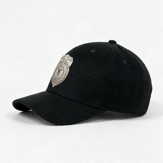 AF OSI BADGE LEATHERETTE PATCH ON FLEXFIT HAT-6277