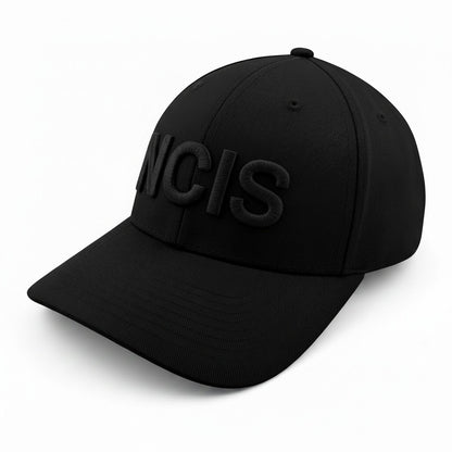 NCIS EMBROIDERED "BLACKOUT" LETTERS FLEXFIT HAT-BLACK