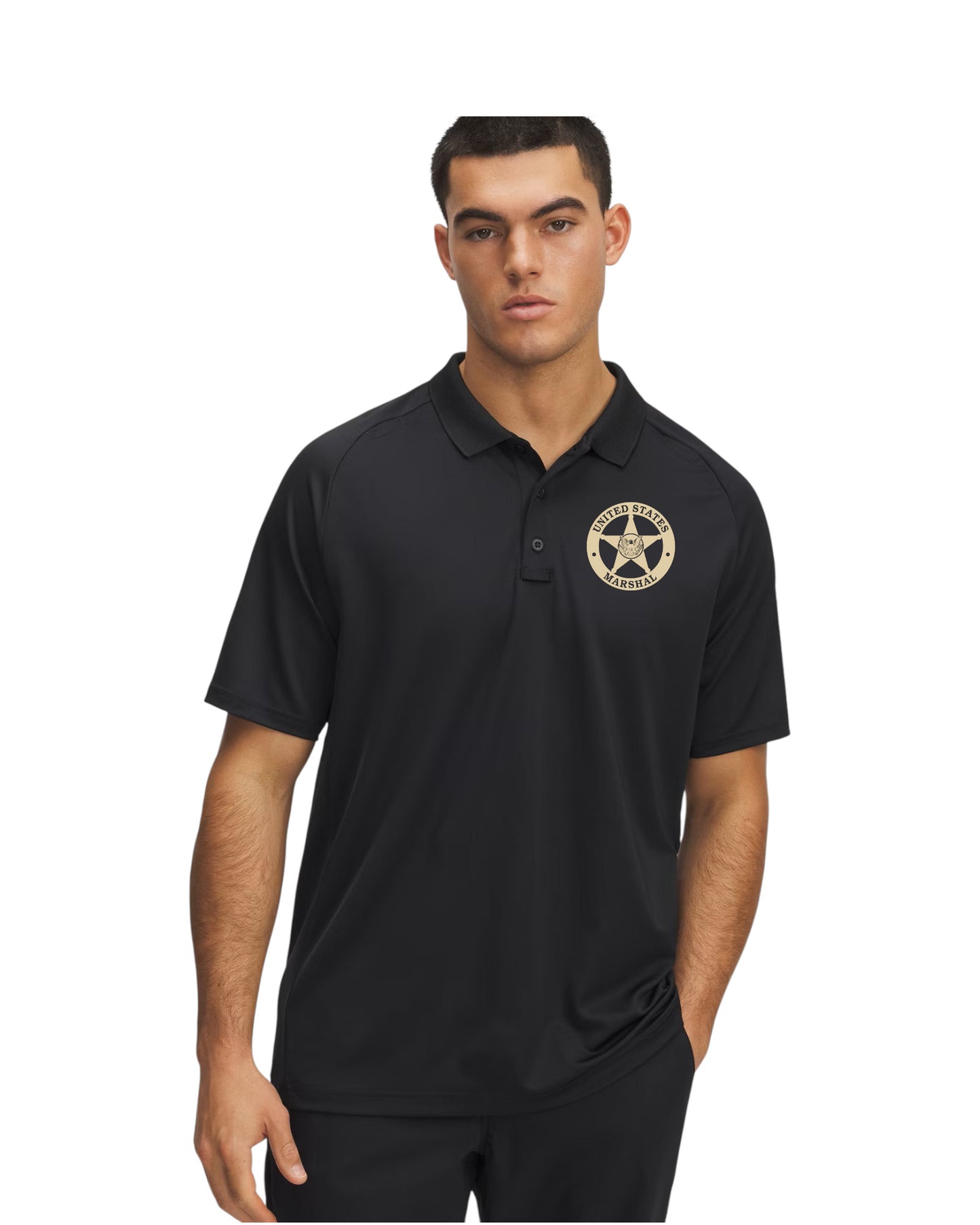 UA TACTICAL PERFORMACE POLO W/ PRINTED USMS STAR-6004146