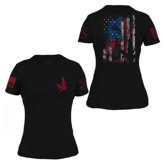 GRUNT STYLE LADIES FREEDOM FLAG T-SHIRT
