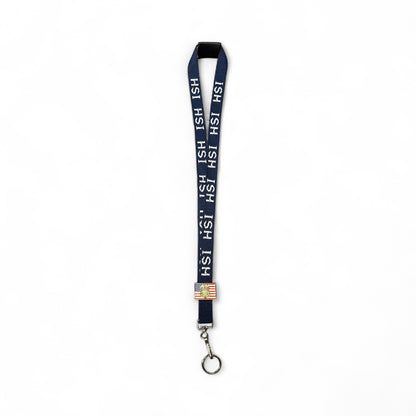OVERSIZED HSI S/A BADGE FLAG TIE PIN-GOLD/MULTI-1.25" X .75"
