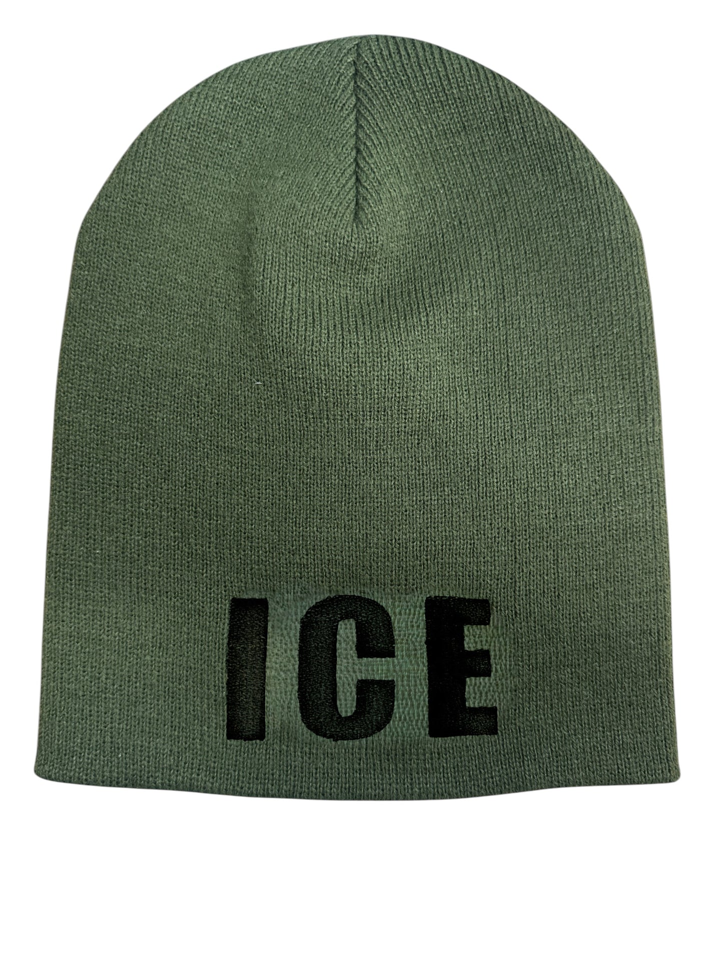 ICE (Letters Embroidered) SKULL KNIT BEANIE