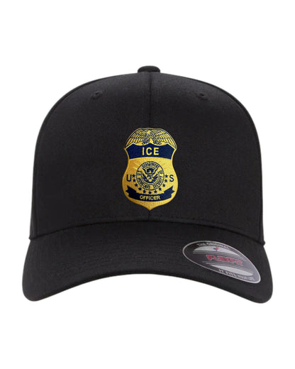 ICE OFFICER BADGE FLEXFIT HAT