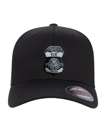 ICE OFFICER BADGE FLEXFIT HAT