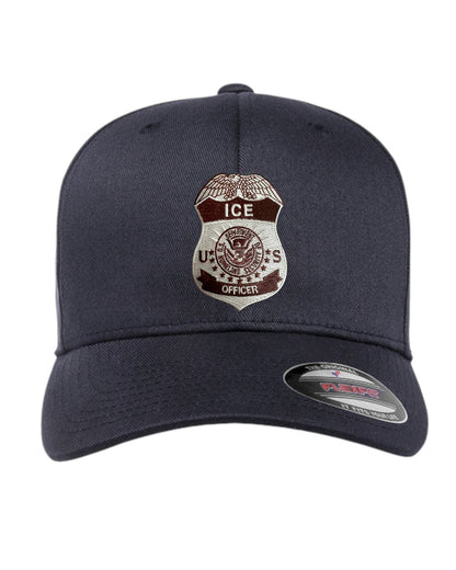 ICE OFFICER BADGE FLEXFIT HAT