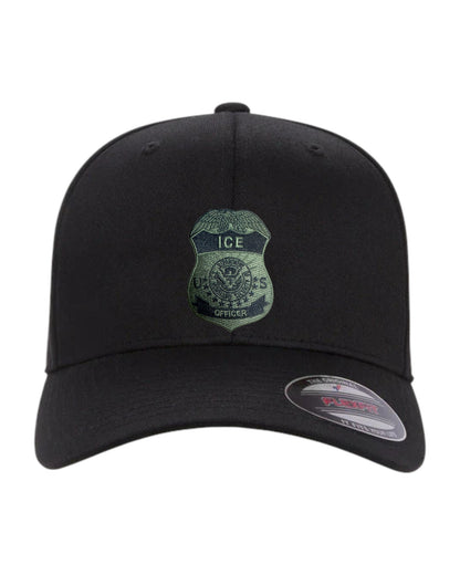 ICE OFFICER BADGE FLEXFIT HAT