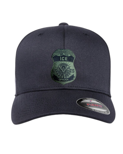 ICE OFFICER BADGE FLEXFIT HAT
