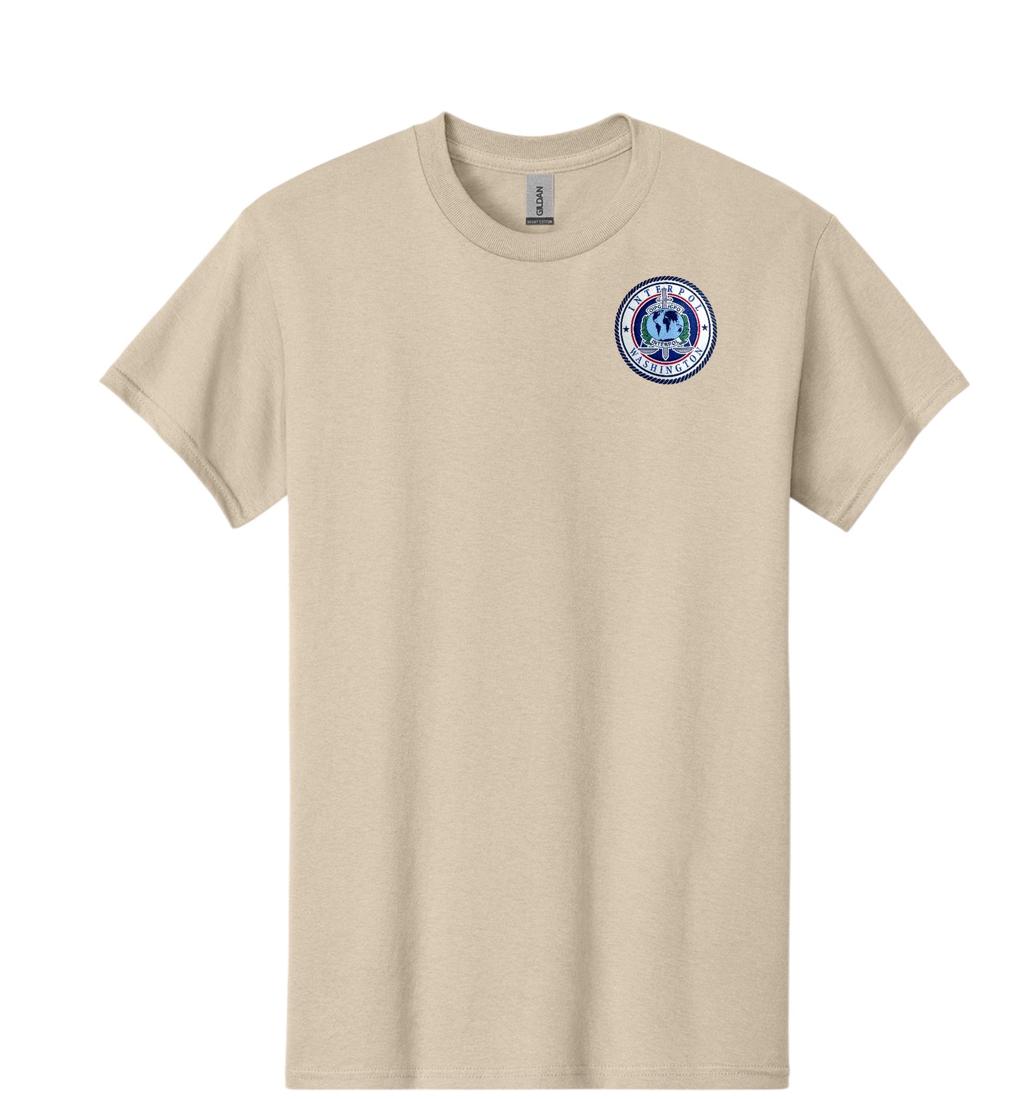 PRINTED INTERPOL WASHINGTON T-SHIRT HEAVY COTTON-5000