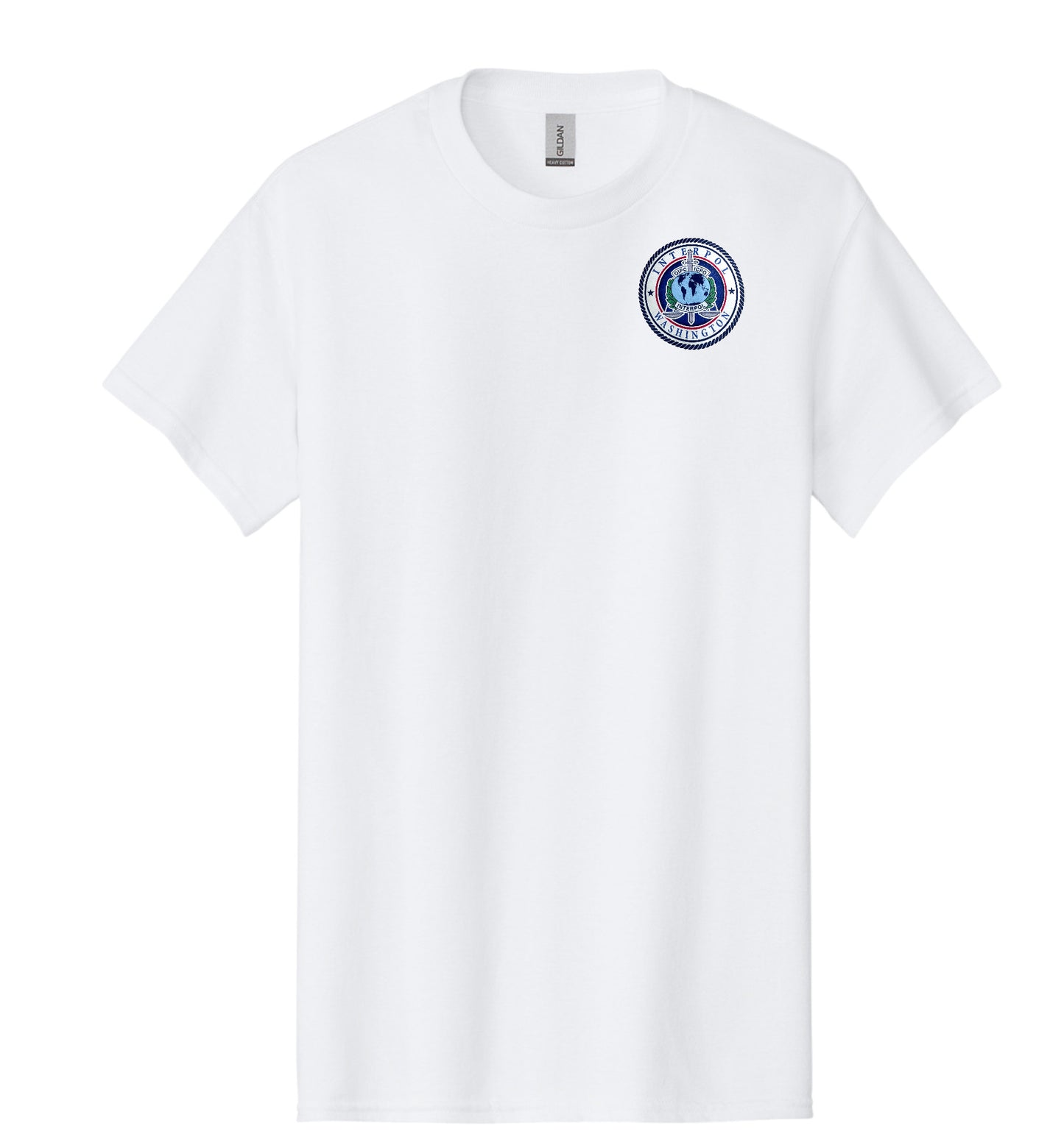 PRINTED INTERPOL WASHINGTON T-SHIRT HEAVY COTTON-5000