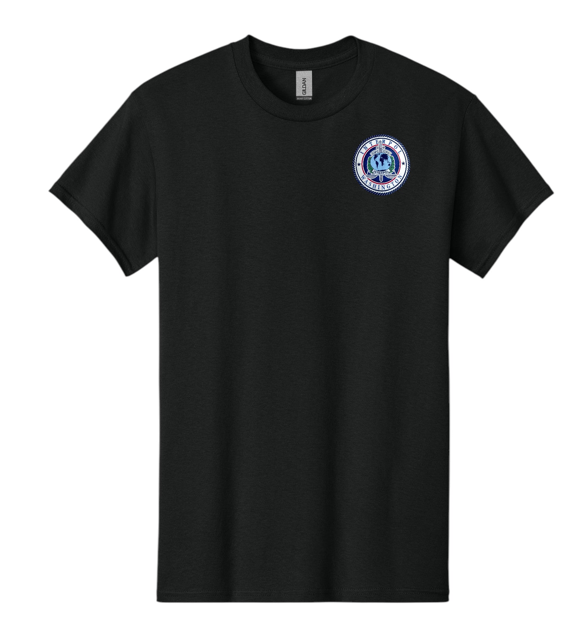 PRINTED INTERPOL WASHINGTON T-SHIRT HEAVY COTTON-5000 – Sally's Cop Shop